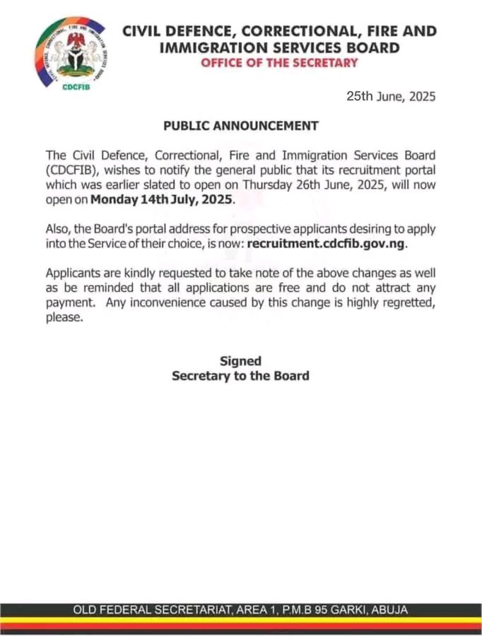 2025 CDCFIB Recruitment