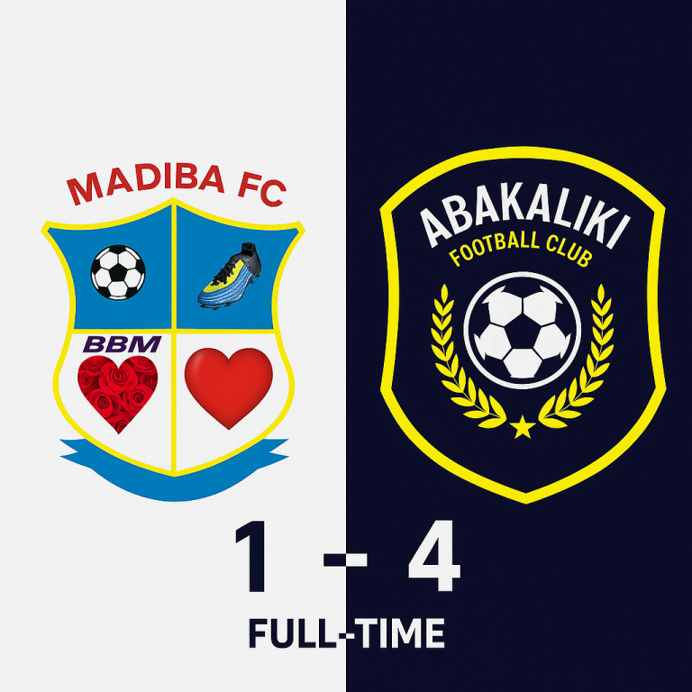 Abakaliki FC secures a landslide win against Madiba FC