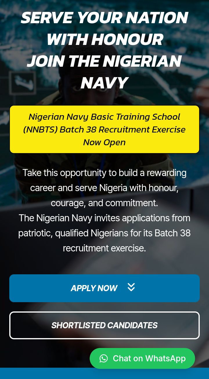 Latest Update on the Nigerian Navy Recruitment: 59,561 Candidates Shortlisted for 2025 Batch 38 Aptitude Test